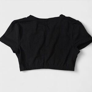 Size M Aerie Black Mesh Smoothez Crop Top Bralette (DEADSTOCK)